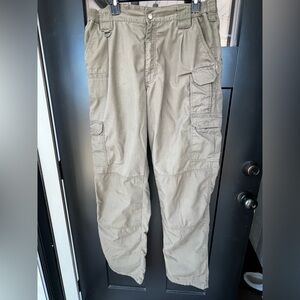 5.11 Tactical Men's Green Cargo Pants 36x36 Rip Stop Material Pockets
